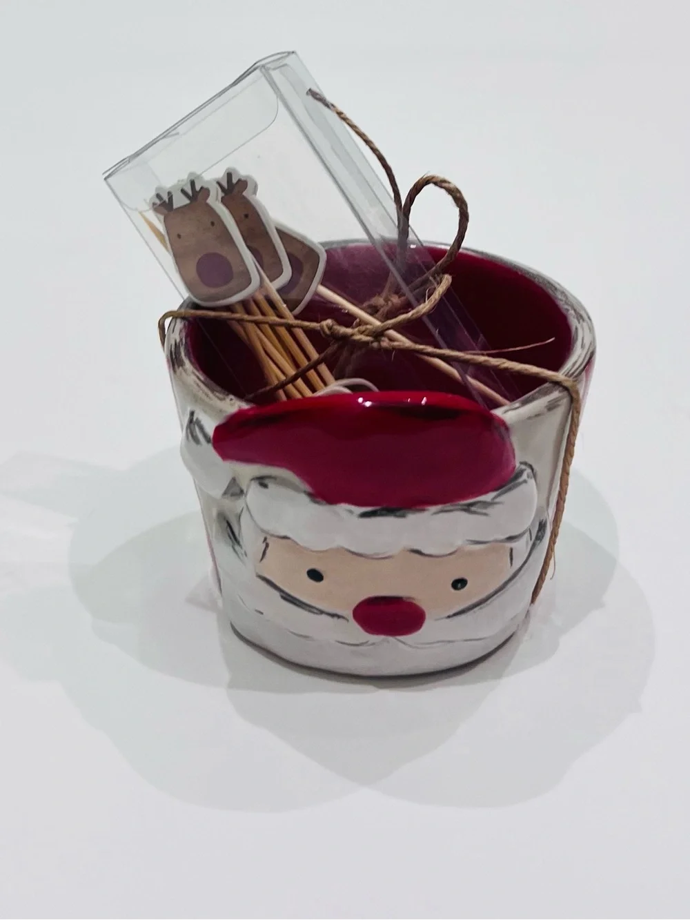 Mud Pie Santa Toothpick Holder Christmas Holiday NWT